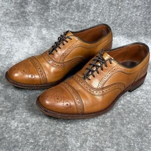 Allen Edmonds Shoes Men's 8D Walnut Brown‎ Strand Oxford Leather Cap Toe Brogue
